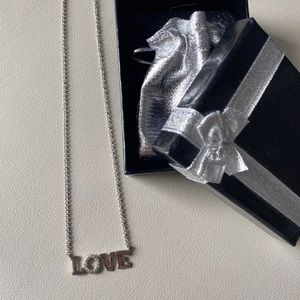 Sterling Silver “Love” Necklace